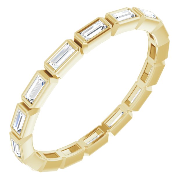 0.88 ct. Bezel Set Baguette Diamond Eternity Band-VIRABYANI